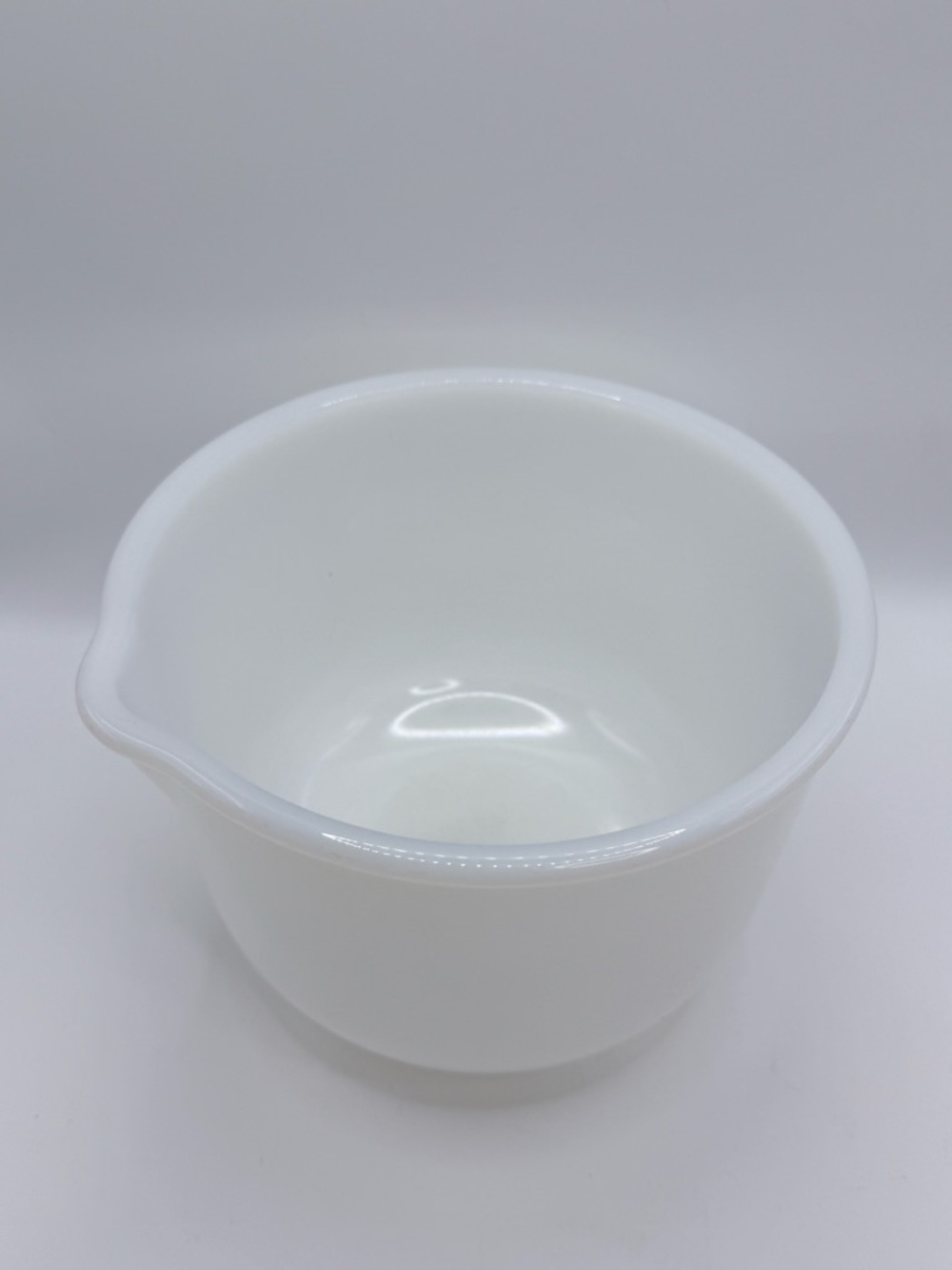 Vintage Glasbake Mixing Bowl White Milk Glass Made for Sunbeam Mixer 20CJ 1.5 qt